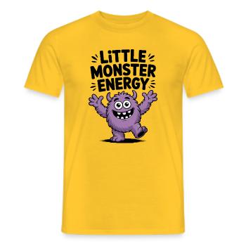Little Monster Energy - Men's T-Shirt - yellow - Front - AI Model Male 178 dark (178cm)