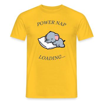 Éléphant endormi - T-shirt homme - jaune - Devant - AI Model Male 178 dark (178cm)