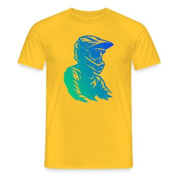 Œuvres propres de motocross pour le motocross - T-shirt homme - jaune - Devant - AI Model Male 178 dark (178cm)