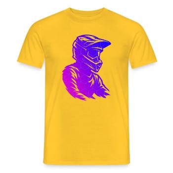 Message clair du motocross - T-shirt homme - jaune - Devant - AI Model Male 178 dark (178cm)