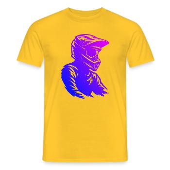 Œuvres propres de motocross pour le motocross - T-shirt homme - jaune - Devant - AI Model Male 178 dark (178cm)