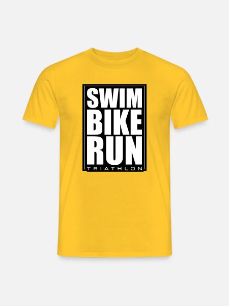 Triathlon Swimming Cycling Running - Men's T-Shirt - yellow