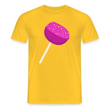 Enfant aux Enfants aux Bonbons Roses - T-shirt homme - jaune - Devant - AI Model Male 178 dark (178cm)
