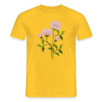 Fleur - T-shirt homme - jaune - Devant - AI Model Male 178 dark (178cm)