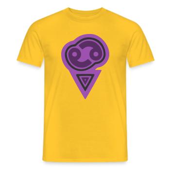 Zodiac Tribal Cancer and Water - Men's T-Shirt - yellow - Front - AI Model Male 178 dark (178cm)