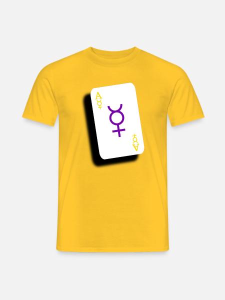Ace of Intersex - Männer T-Shirt - Gelb
