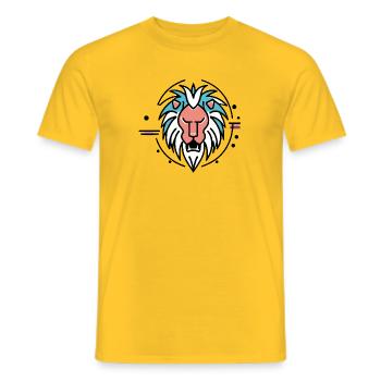 Roaring Lion - Men's T-Shirt - yellow - Front - AI Model Male 178 dark (178cm)