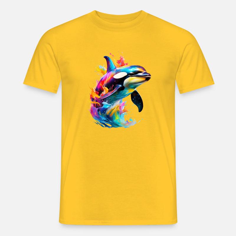 Bemalter Orca - Männer T-Shirt - Gelb