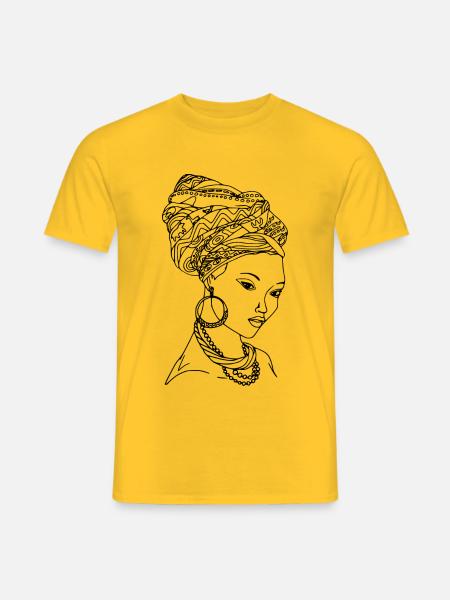 BLACK WOMEN - Männer T-Shirt - Gelb