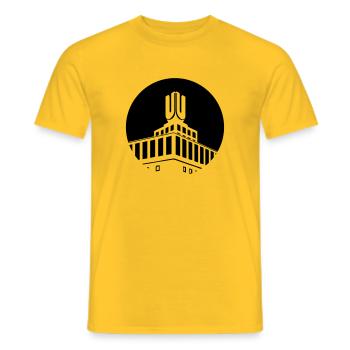 Dortmunder U Kreis weiß - Männer T-Shirt - Gelb - Vorne - AI Model Male 178 dark (178cm)