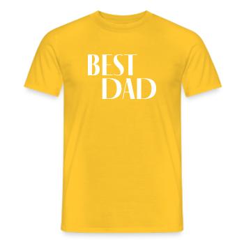 Best Dad - Männer T-Shirt - Gelb - Vorne - AI Model Male 178 dark (178cm)