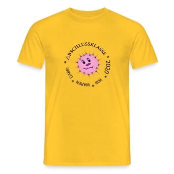 Abschluss 2020 - Männer T-Shirt - Gelb - Vorne - AI Model Male 178 dark (178cm)