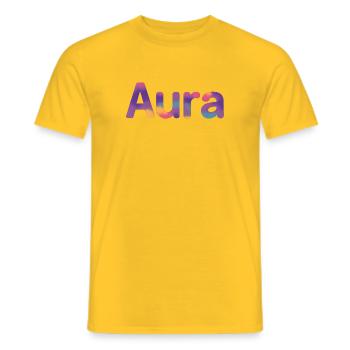 Aura - Männer T-Shirt - Gelb - Vorne - AI Model Male 178 dark (178cm)