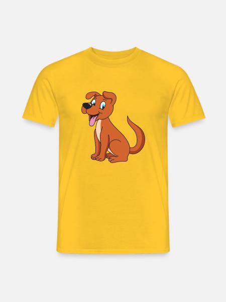 dog - Men's T-Shirt - yellow