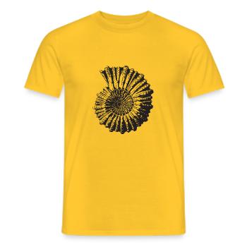 Stone snail retro - Men's T-Shirt - yellow - Front - AI Model Male 178 dark (178cm)