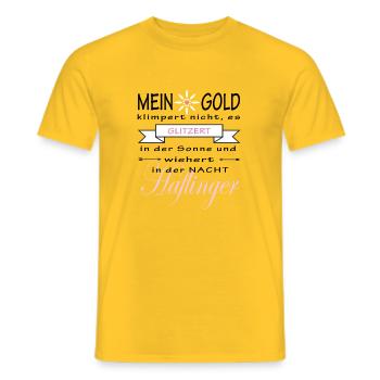 Haflinger Glitter - Men's T-Shirt - yellow - Front - AI Model Male 178 dark (178cm)