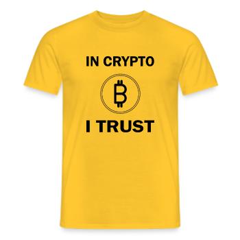 Bitcoin Trading Crypto Stocks - T-shirt homme - jaune - Devant - AI Model Male 178 dark (178cm)