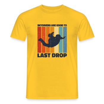 Citation drôle de parachutiste : cadeau parfait ! - T-shirt homme - jaune - Devant - AI Model Male 178 dark (178cm)