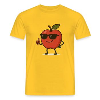 Bande dessinée Apple - T-shirt homme - jaune - Devant - AI Model Male 178 dark (178cm)