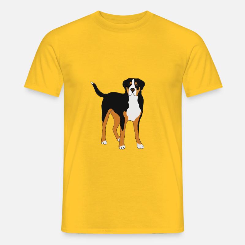 Großer Schweizer Sennenhund - Männer T-Shirt - Gelb