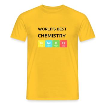 WELTBESTE CHEMIE Lehrer Periodensystem - Männer T-Shirt - Gelb - Vorne - AI Model Male 178 dark (178cm)