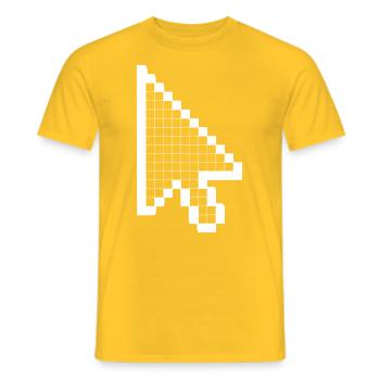 Pointeur de la souris - T-shirt homme - jaune - Devant - AI Model Male 178 dark (178cm)