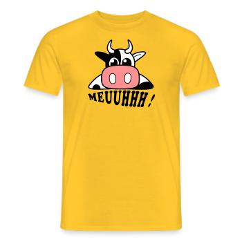 La Vachette - T-shirt homme - jaune - Devant - AI Model Male 178 dark (178cm)