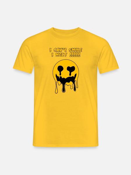 Smiling face that melts - Men's T-Shirt - yellow