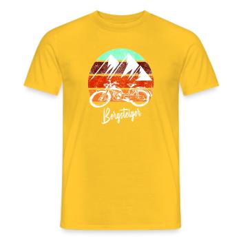 Zündapp Mountaineer MD 25 Moped Cult - Men's T-Shirt - yellow - Front - AI Model Male 178 dark (178cm)