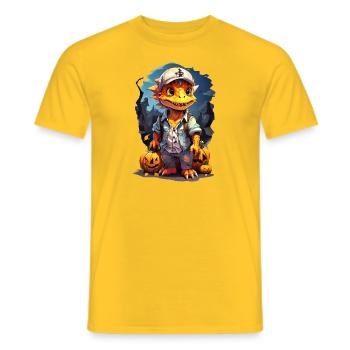 Halloween Dino Blankovorlage 6.0 - Männer T-Shirt - Gelb - Vorne - AI Model Male 178 dark (178cm)