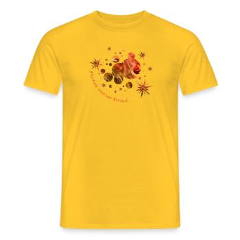 Serie Freunde sind wie Sterne - Männer T-Shirt - Gelb - Vorne - AI Model Male 178 dark (178cm)
