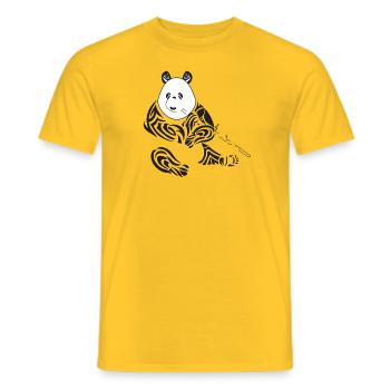 Stammes-Panda - Männer T-Shirt - Gelb - Vorne - AI Model Male 178 dark (178cm)