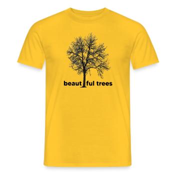 Beautiful trees - Men's T-Shirt - yellow - Front - AI Model Male 178 dark (178cm)