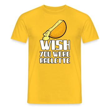 Raclette - T-shirt homme - jaune - Devant - AI Model Male 178 dark (178cm)