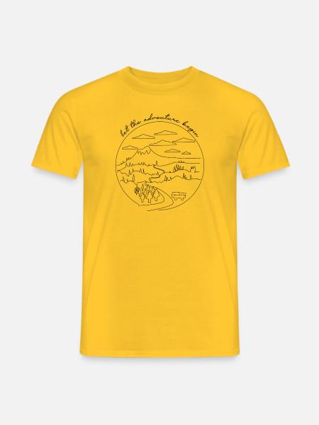 Que l’aventure commence - T-shirt homme - jaune