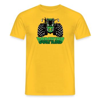 Dorfkind - Trecker, Traktor, Landwirtschaft, Agrar - Männer T-Shirt - Gelb - Vorne - AI Model Male 178 dark (178cm)