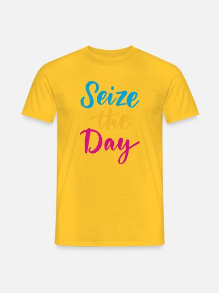 Seize The Day - Men's T-Shirt - yellow