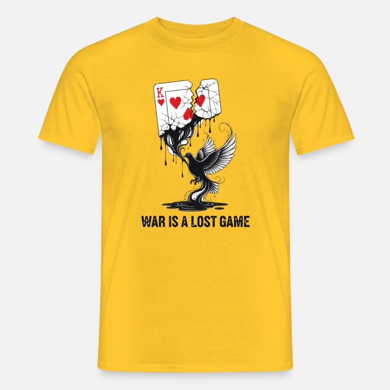 Krieg ist ein verlorenes Spiel Anti-Kriegs-Statement - Männer T-Shirt - Gelb