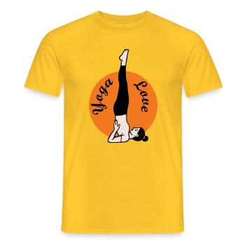 Yoga - T-shirt homme - jaune - Devant - AI Model Male 178 dark (178cm)