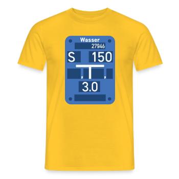 Water Shield - Men's T-Shirt - yellow - Front - AI Model Male 178 dark (178cm)