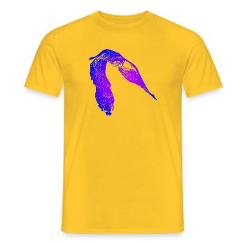 Owl - Men's T-Shirt - yellow - Front - AI Model Male 178 dark (178cm)