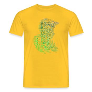 Message clair du motocross - T-shirt homme - jaune - Devant - AI Model Male 178 dark (178cm)