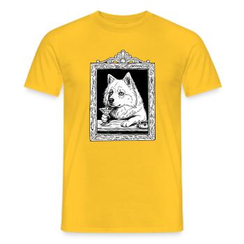 Eurasier | My Life - Männer T-Shirt - Gelb - Vorne - AI Model Male 178 dark (178cm)