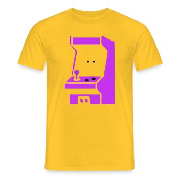  Spielautomat Arcade Silhouette - Männer T-Shirt - Gelb - Vorne - AI Model Male 178 dark (178cm)