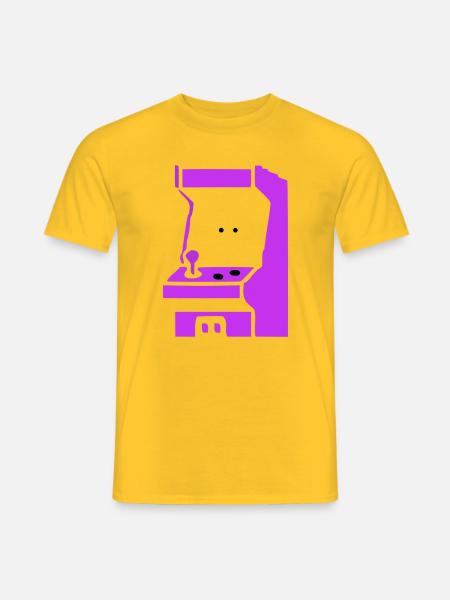 Arcade Silhouette Slot Machine - Men's T-Shirt - yellow