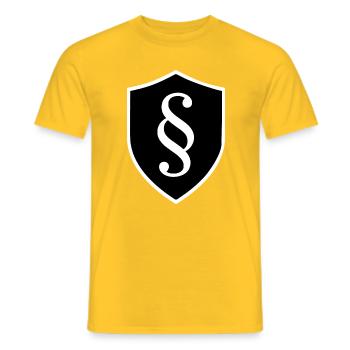 Paragraphe de l’avocat Droit de la Cour de droit - T-shirt homme - jaune - Devant - AI Model Male 178 dark (178cm)