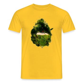 tiny planet Jardin Suspendu - T-shirt homme - jaune - Devant - AI Model Male 178 dark (178cm)