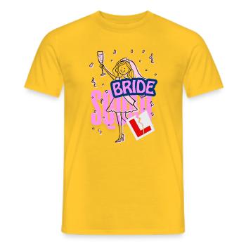 Brauttruppen-Konfetti-Illustration - Männer T-Shirt - Gelb - Vorne - AI Model Male 178 dark (178cm)