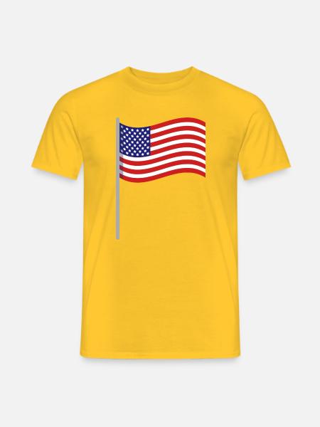 Flagge der Vereinigten Staaten - Männer T-Shirt - Gelb