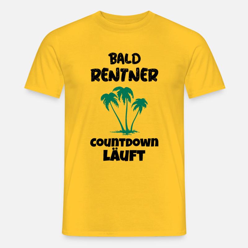 Bald Rentnerin Countdown läuft Rente Ruhestand - Männer T-Shirt - Gelb